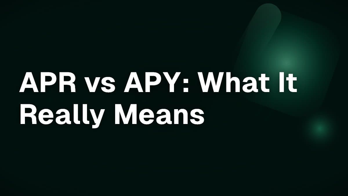 APR vs APY: What It Really Means