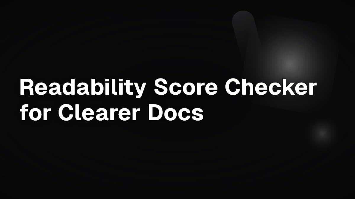 Readability Score Checker for Clearer Docs